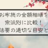 お布施の金額相場を宗派別に比較！葬儀・法要の適切な目安と渡し方